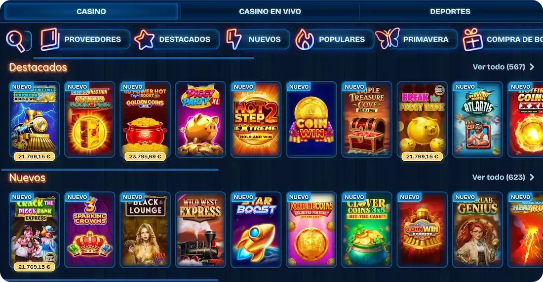 juegos del casino pawnbet